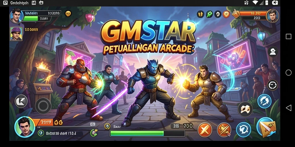 Tampilan gameplay seru dari GMSTAR yang penuh aksi dan tantangan.