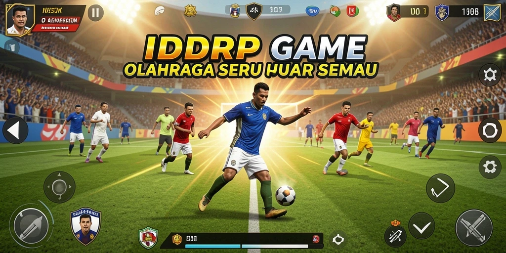 Tampilan screenshot IDRRP yang menampilkan aksi seru di lapangan olahraga.