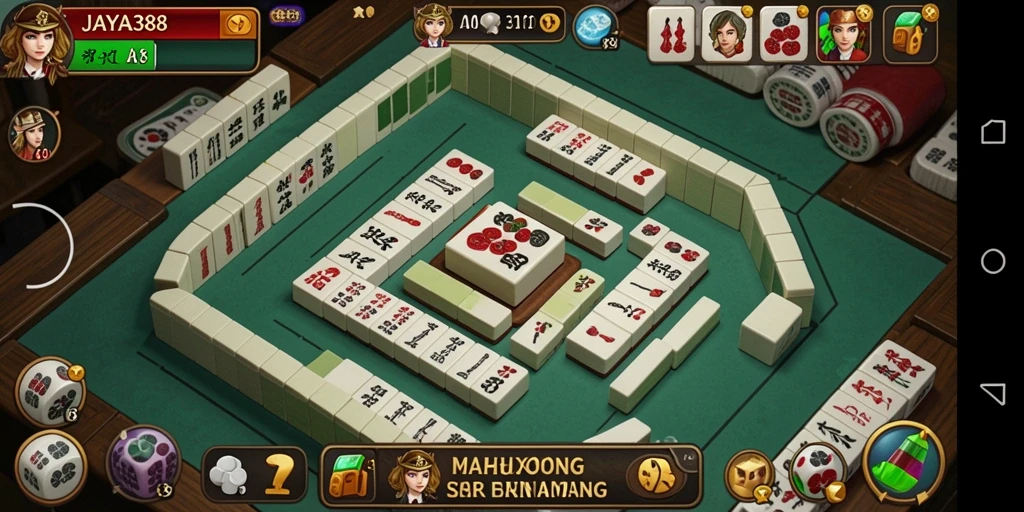 Tampilan gameplay Mahjong yang menarik dan interaktif.