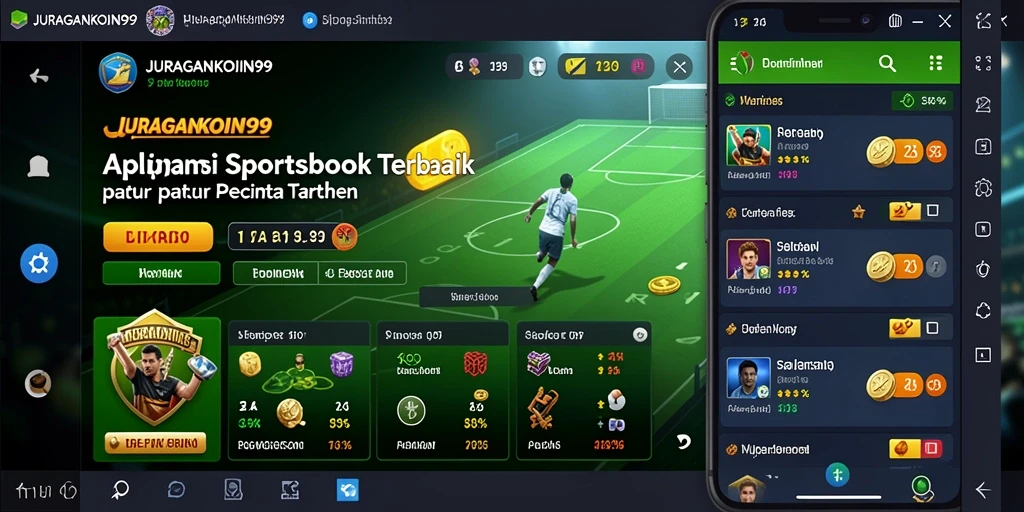 Tampilan utama gameplay Sportsbook JURAGANKOIN99 dengan opsi taruhan yang lengkap.