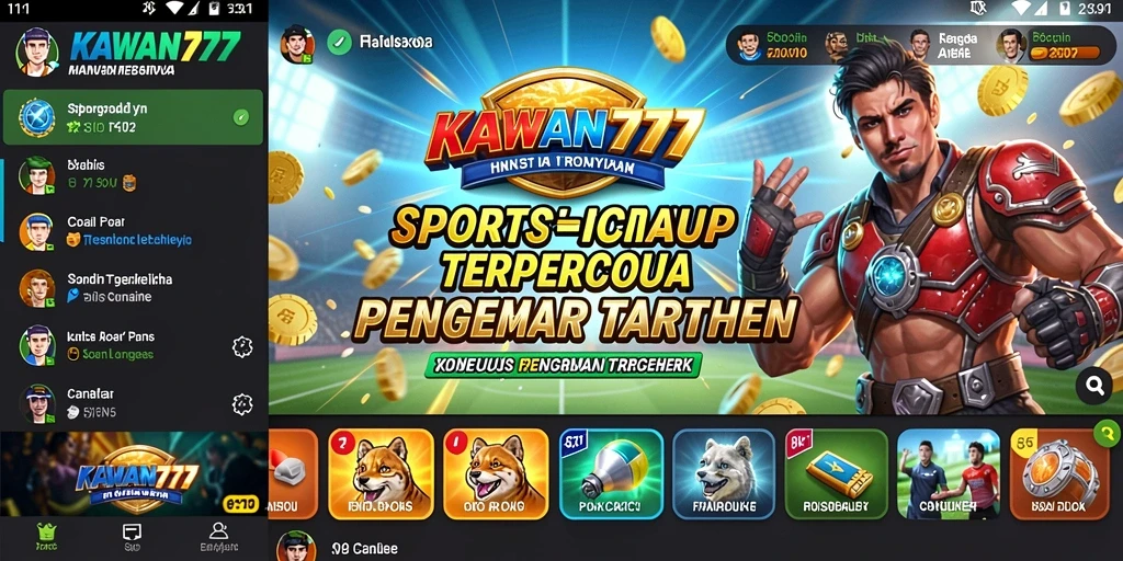 Tampilan gameplay KAWAN777 yang menarik dengan banyak pilihan taruhan.