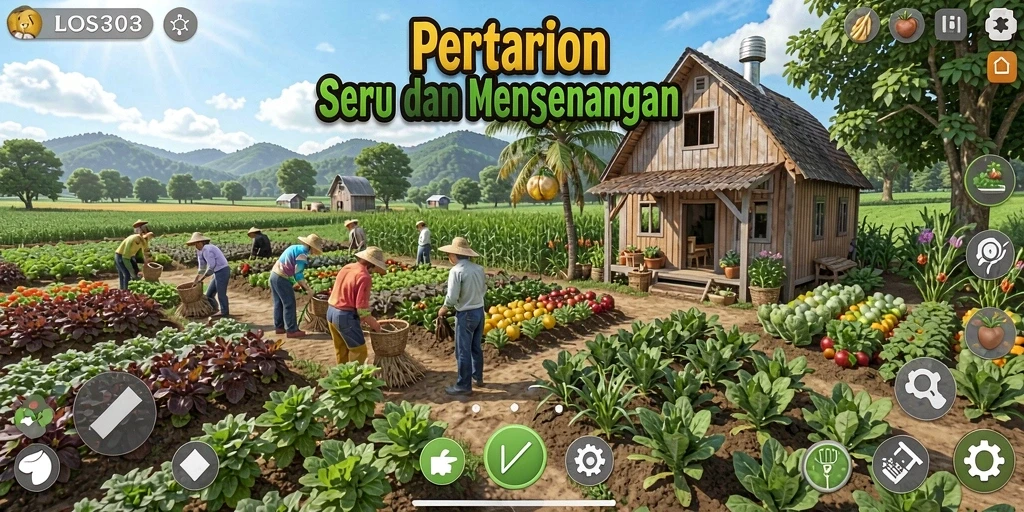 Gameplay seru dalam LOS303 yang menampilkan berbagai aktivitas pertanian.