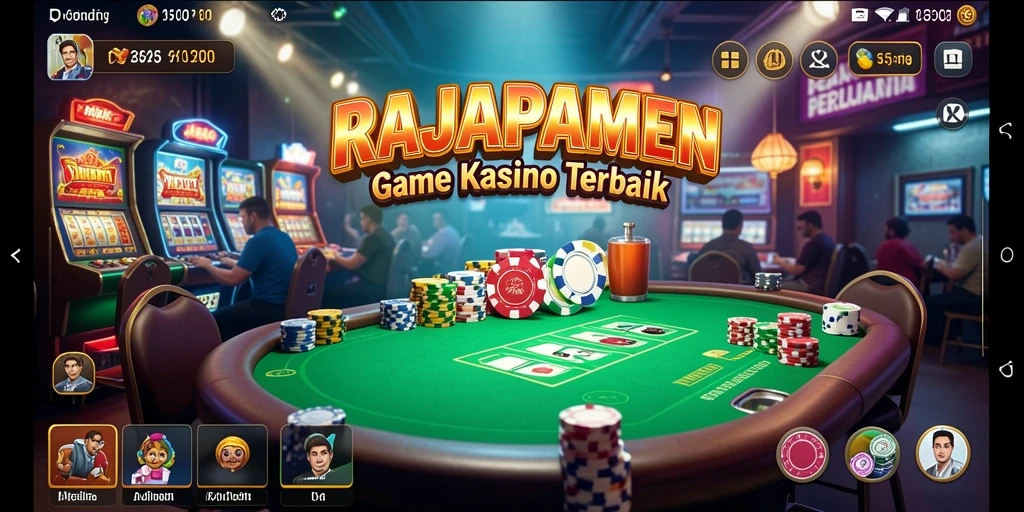 Tampilan menarik dari gameplay kasino di RAJAPAMEN.
