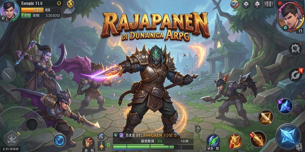 Tampilan grafis menakjubkan dari gameplay RAJAPANEN ARPG.