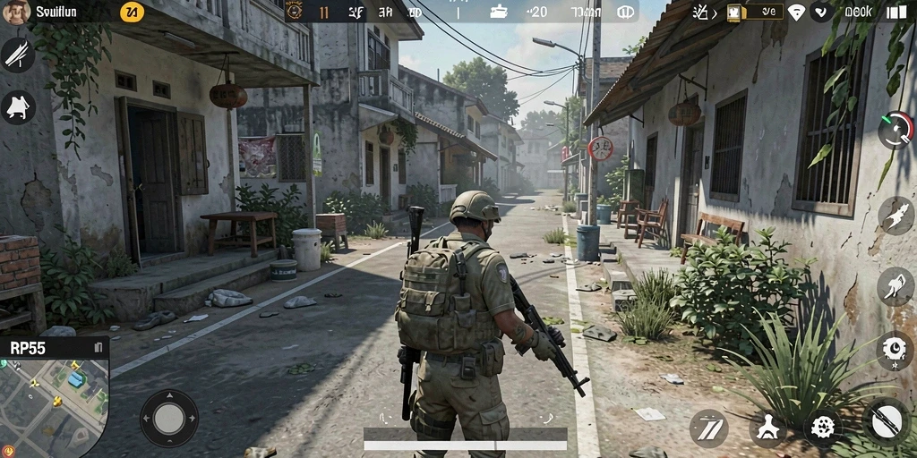 Tampilan gameplay RP55 yang menarik dalam simulasi kehidupan.