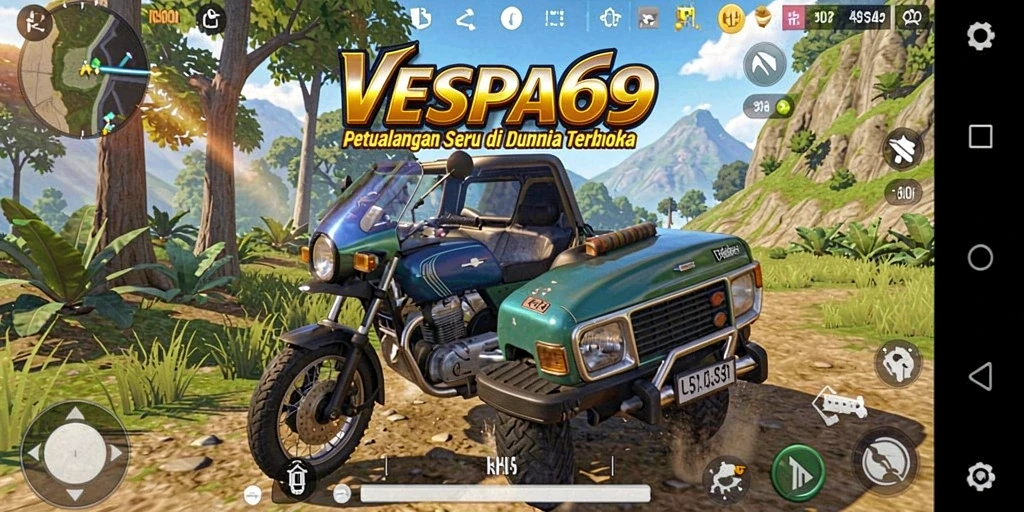 Tampilan gameplay Open World yang epik dan mendalam.
